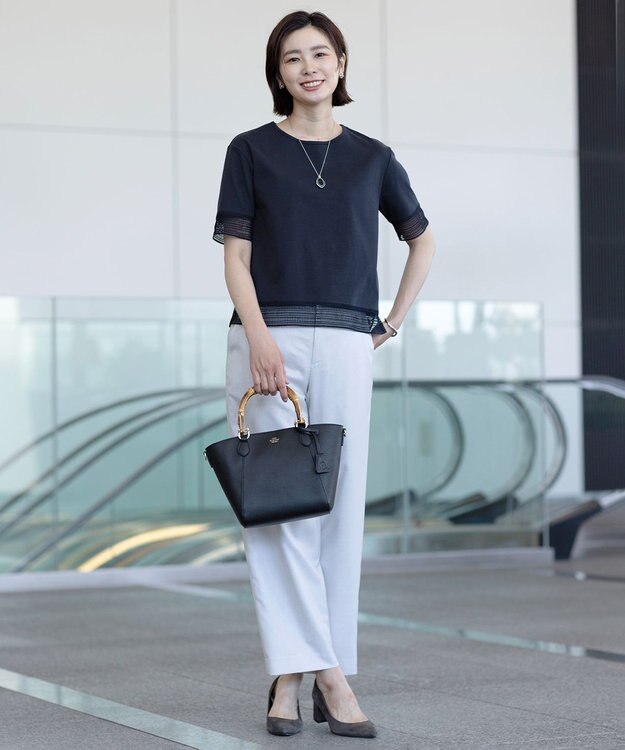 J.PRESS LADIES 【リバーシブル】エポ ネックレス ネイビー系