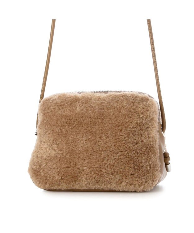 UNBILLION カシュカシュ cachecache / フェイクボアミニショルダー ベージュ