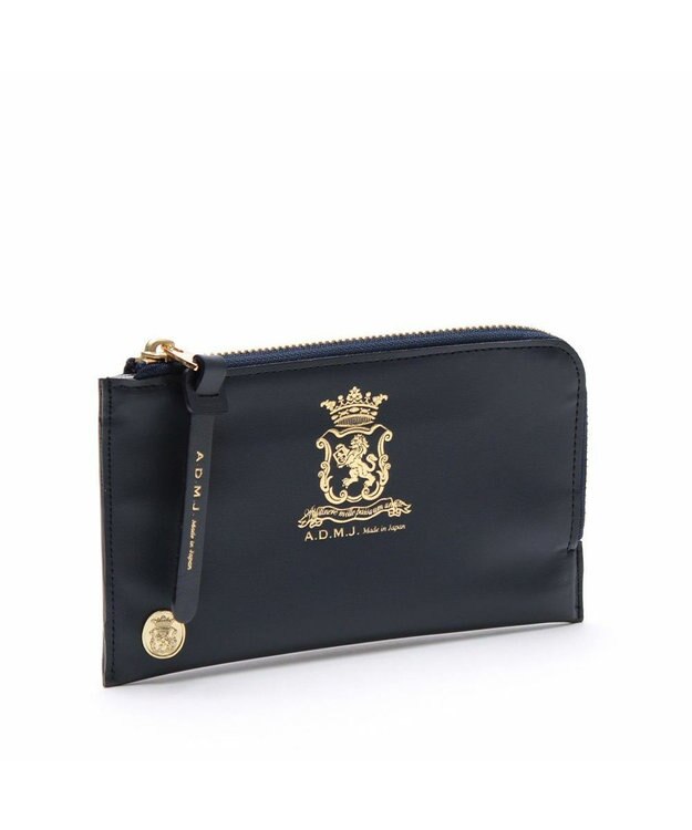 A.D.M.J. 【牛革】セブンティリリィ/オーガナイザーパース ネイビーブルー