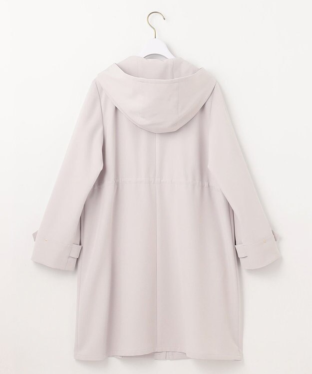 ANY SIS 【洗える】フーデットロング コート ライトグレー