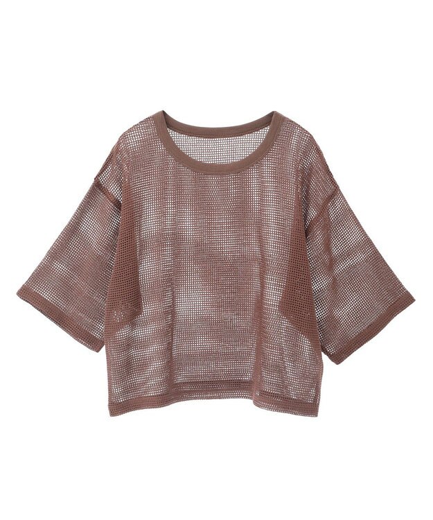 AMERICAN HOLIC メッシュボックスTシャツ Brown