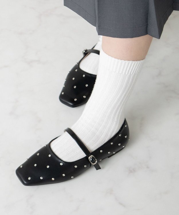 Bridget Birkin 【Bridget Birkin】ドットビジューメリージェーンシューズ ブラック