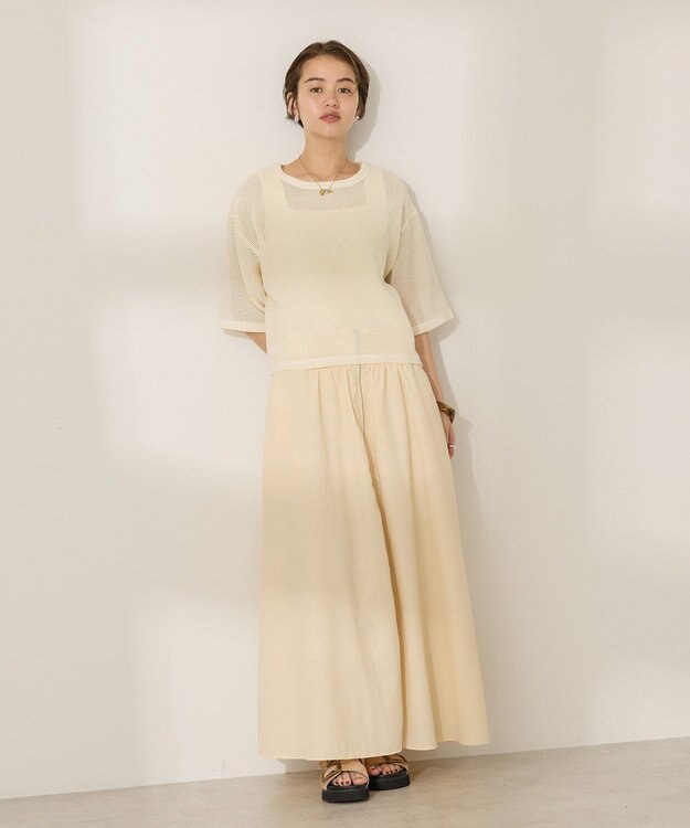 AMERICAN HOLIC メッシュボックスTシャツ Ivory