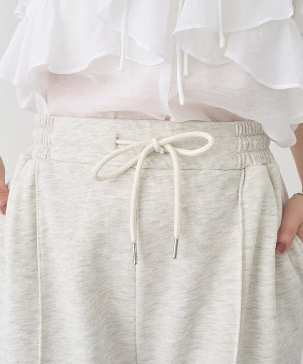 earth music&ecology センターシームタックスウェットパンツ Oatmeal