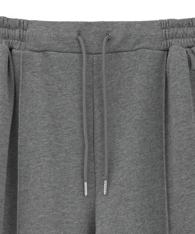 earth music&ecology センターシームタックスウェットパンツ Charcoal Gray