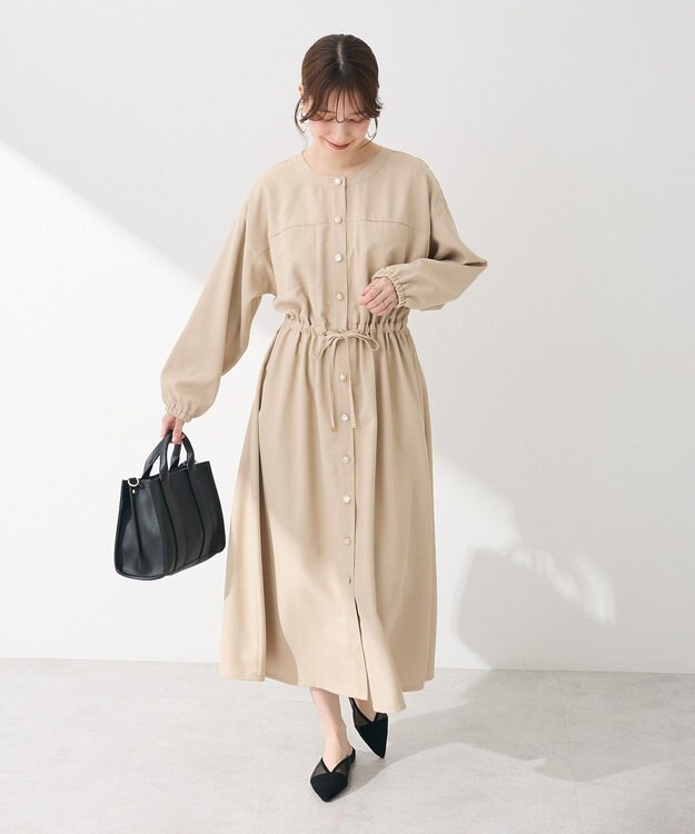 Green Parks ・ＥＬＥＮＣＡＲＥ　ＤＵＥ　イロイロ釦ワンピース Beige