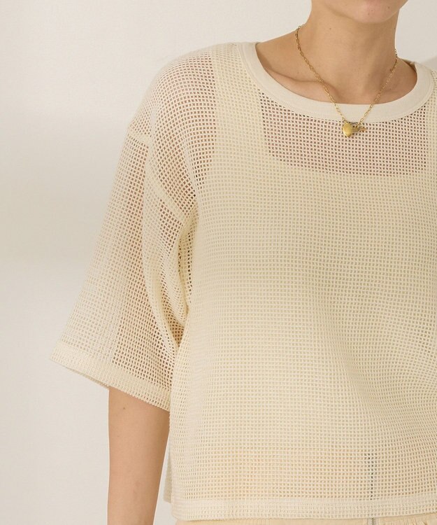 AMERICAN HOLIC メッシュボックスTシャツ Ivory