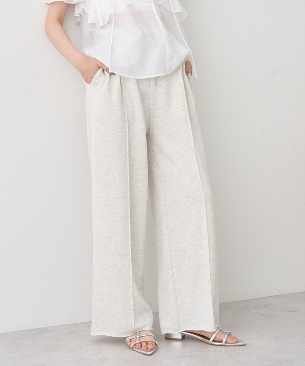 earth music&ecology センターシームタックスウェットパンツ Oatmeal