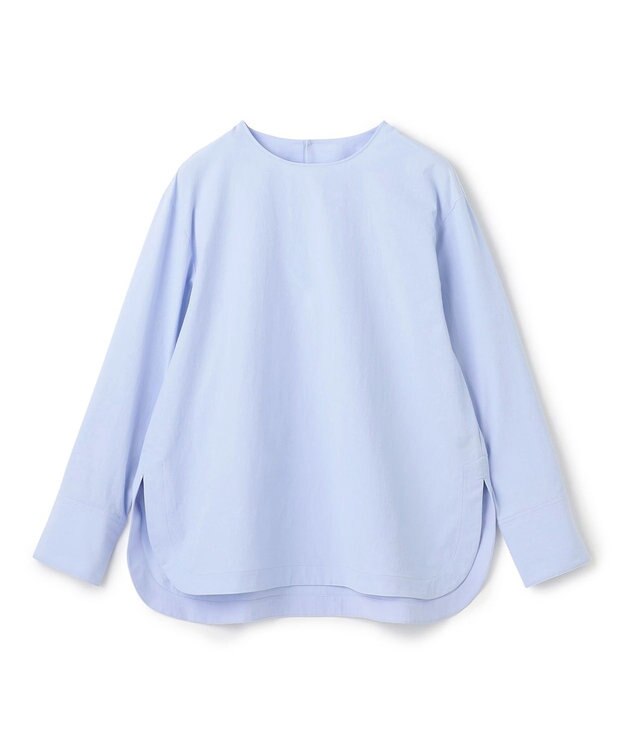 UNFILO ノーカラーコンフォートシャツ サックス