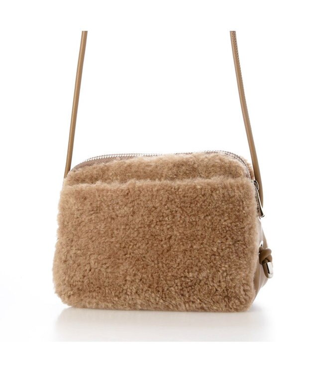 UNBILLION カシュカシュ cachecache / フェイクボアミニショルダー ベージュ