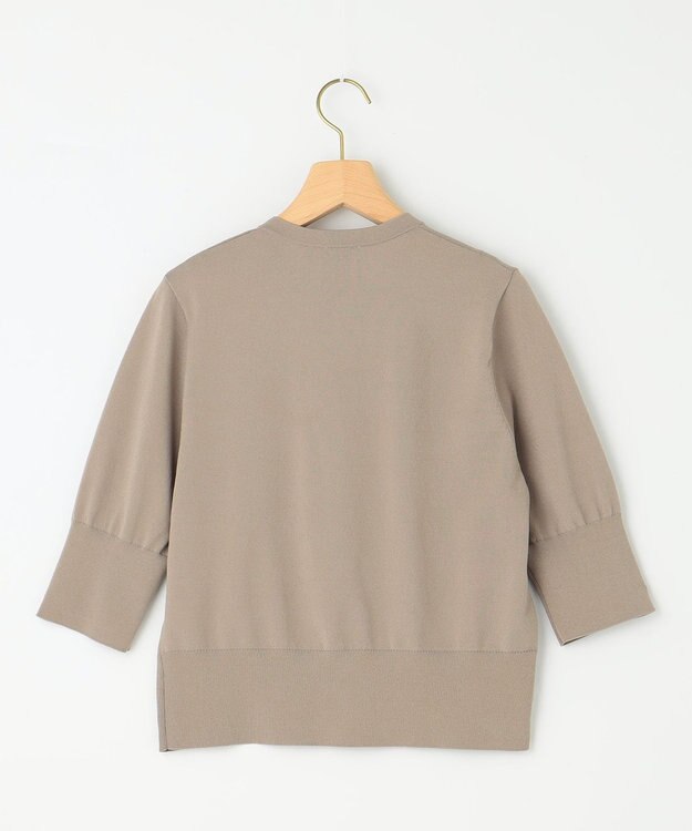 組曲 【洗える・6色展開】CANDYボタン 半袖カーディガン トープ系