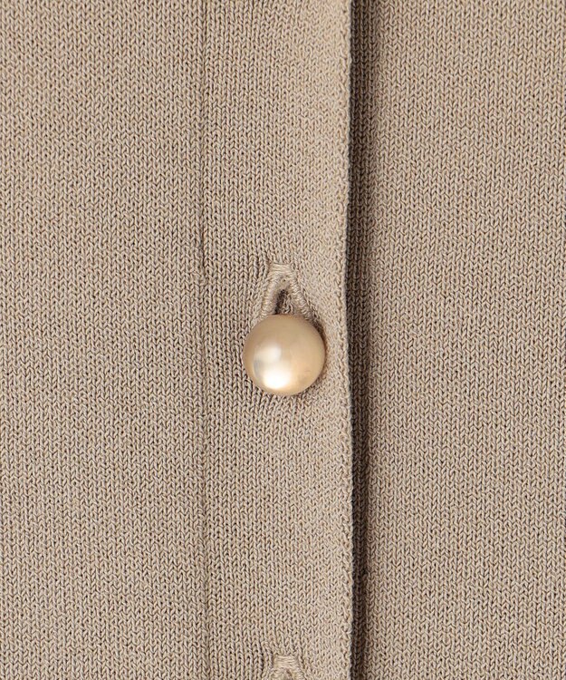 組曲 【洗える・6色展開】CANDYボタン 半袖カーディガン トープ系