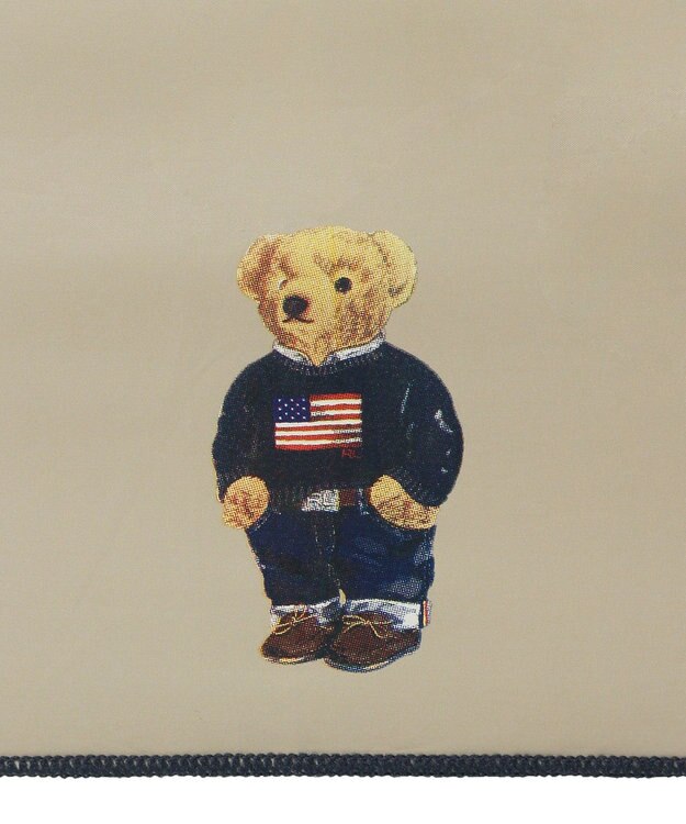 MOONBAT 【遮光率100％/遮熱/UV/自動開閉】POLO RALPH LAUREN（ポロ ラルフローレン）晴雨兼用日傘  ポロベア 折りたたみ傘 ユニセックス ベージュ