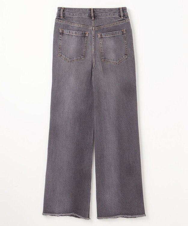 GRACE CONTINENTAL ルーズフレアデニムパンツ ブラック