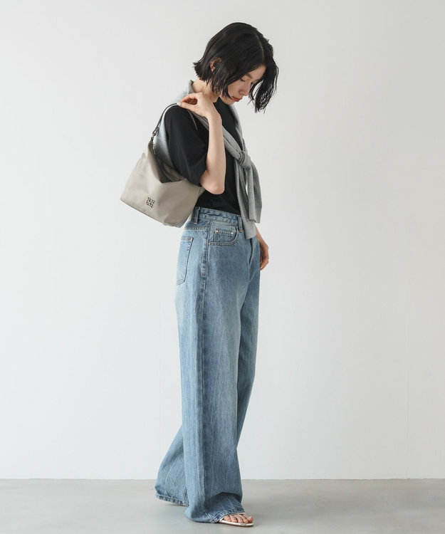 russet シンプルショルダーバッグ【クラウズナイロン】(CE-1467) Gray