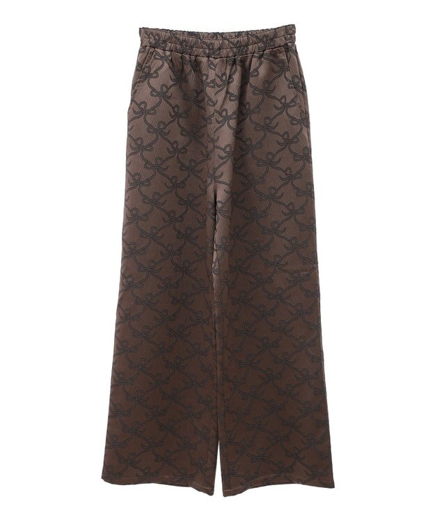 Green Parks ・ＳＵＧＡＲ　ＳＰＯＯＮ　リボンジャカードパンツ Brown