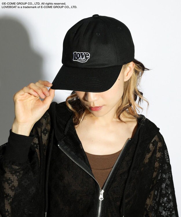 Green Parks ■ＬＯＶＥＢＯＡＴ　ロゴ刺繍ＣＡＰ Black