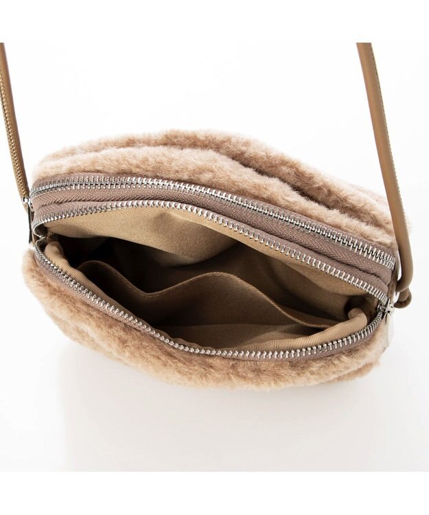 UNBILLION カシュカシュ cachecache / フェイクボアミニショルダー ベージュ