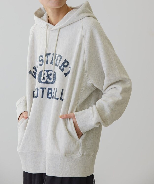 AMERICAN HOLIC ＦＯＯＴＢＡＬＬ　フーディーＢＩＧスウェット Oatmeal