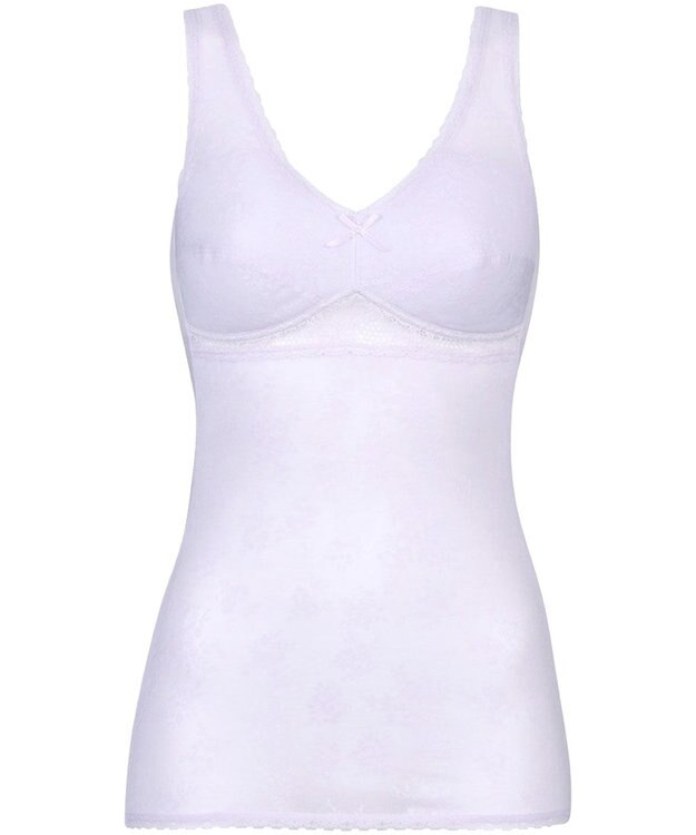 WACOAL ブラキャミソール タンクトップ メッシュジャカード素材(身生地) 肩にくいこみにくい JRC780 /ワコール パープル