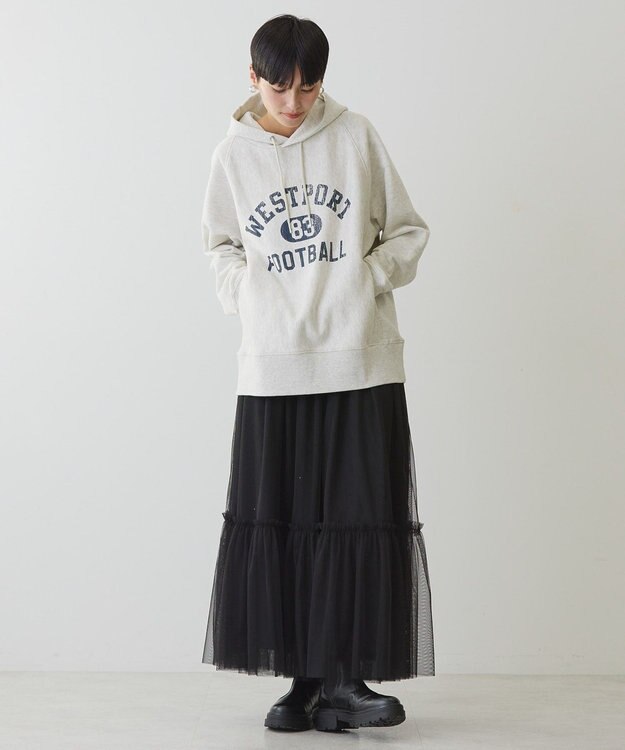 AMERICAN HOLIC ＦＯＯＴＢＡＬＬ　フーディーＢＩＧスウェット Oatmeal