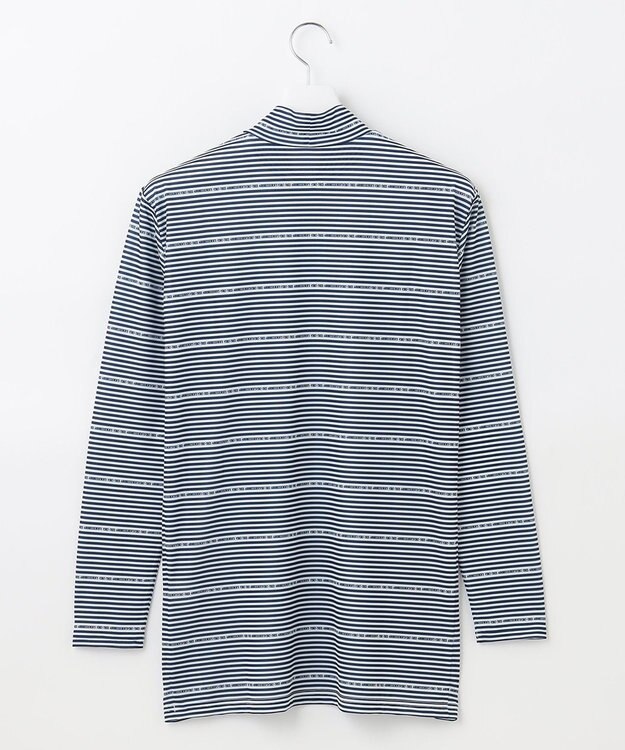 23区GOLF 【MEN】【吸水速乾・UVケア】ボーダー柄 インナーカットソー ネイビー系1