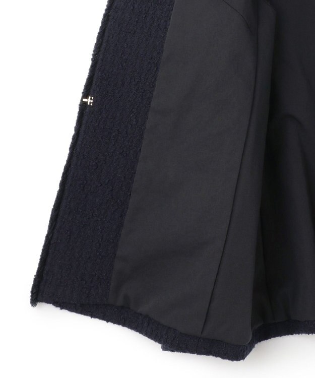 23区 S スラブファンシーツイード ジャケット ネイビー系