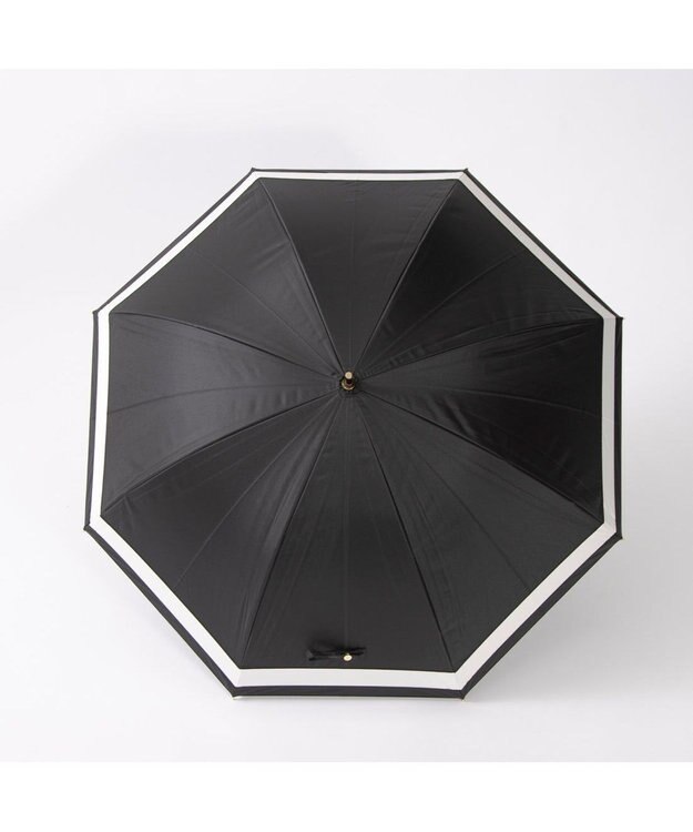 UNBILLION カシュネ cachenez / 【晴雨兼用】【日傘】 【UV カット率99.999.9％以上】PU切り継ぎボーダーバルーンショートパラソル ブラック