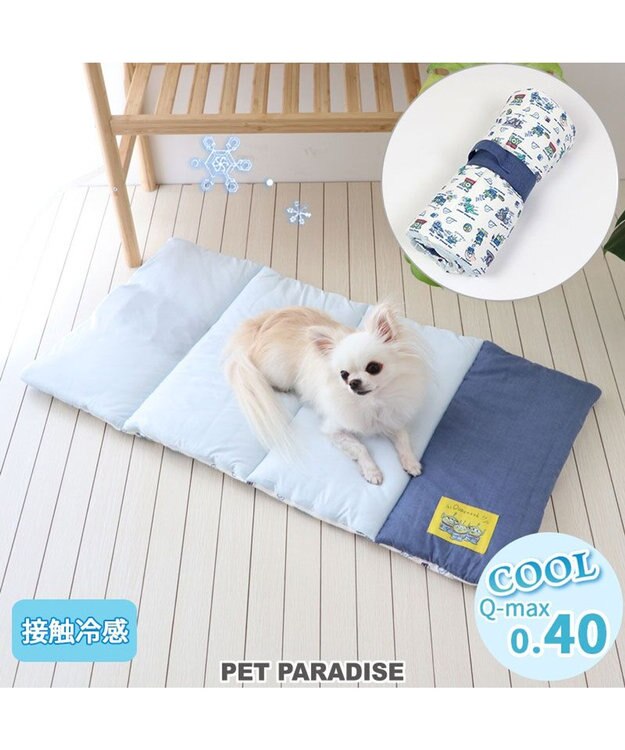 PET PARADISE ディズニー トイ・ストーリー クールロールマット (90×45cm) 紺（ネイビー・インディゴ）