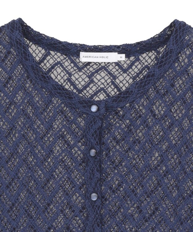AMERICAN HOLIC レースカーディガン Navy