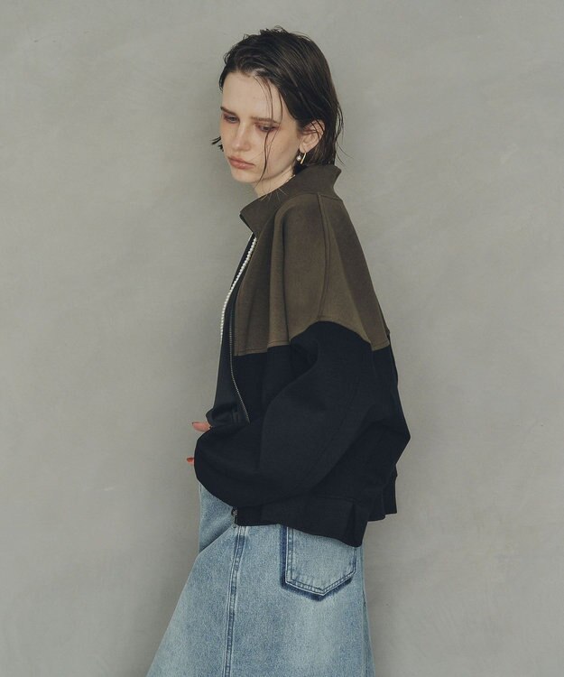 YECCA VECCA 【上下着用可能】2wayインバーテッドライトブルゾン Khaki