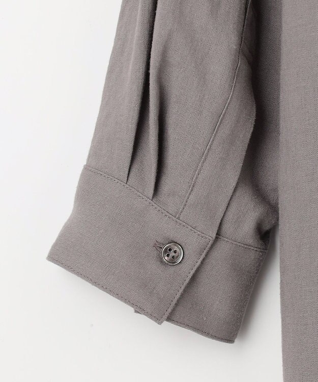 23区 【SLOW/一部店舗限定】ブライトリネン シャツ ワンピース ライトグレー系