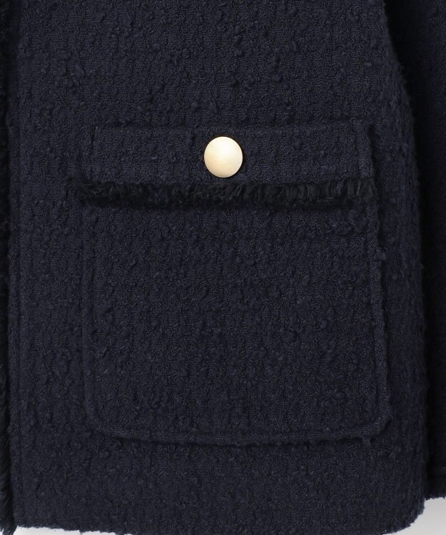 23区 S スラブファンシーツイード ジャケット ネイビー系