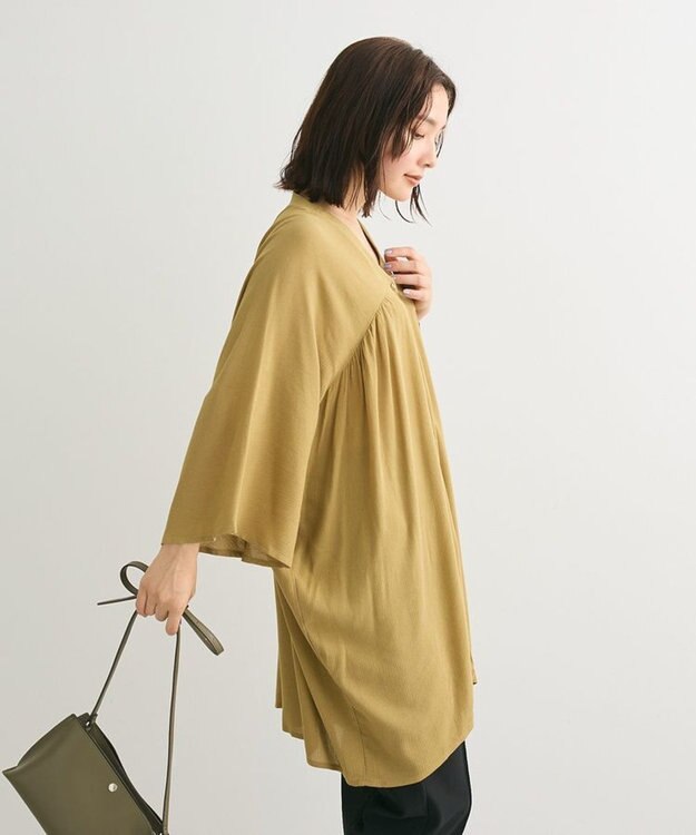 Green Parks クレープチュニック Khaki