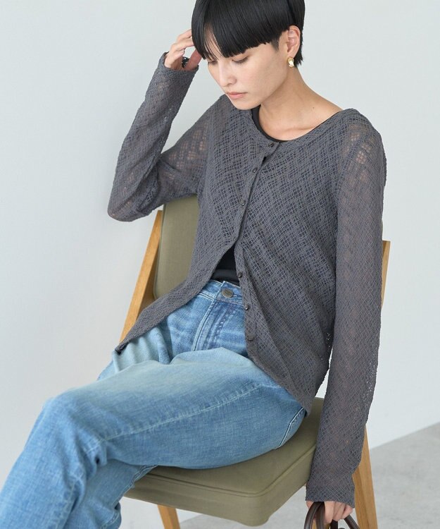 AMERICAN HOLIC レースカーディガン Charcoal Gray