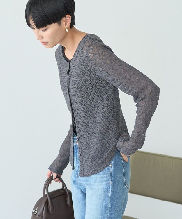 AMERICAN HOLIC レースカーディガン Charcoal Gray