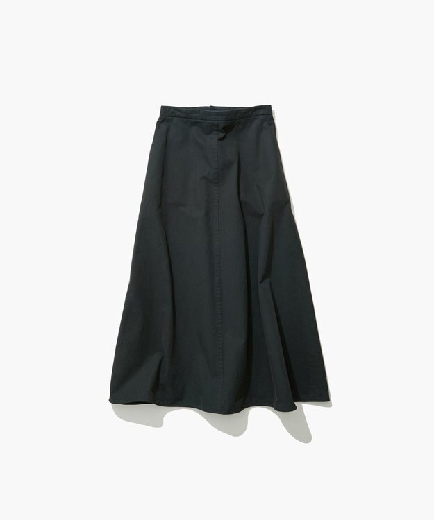 ATON NIDOM COTTON | Aラインスカート CHRACOAL GRAY