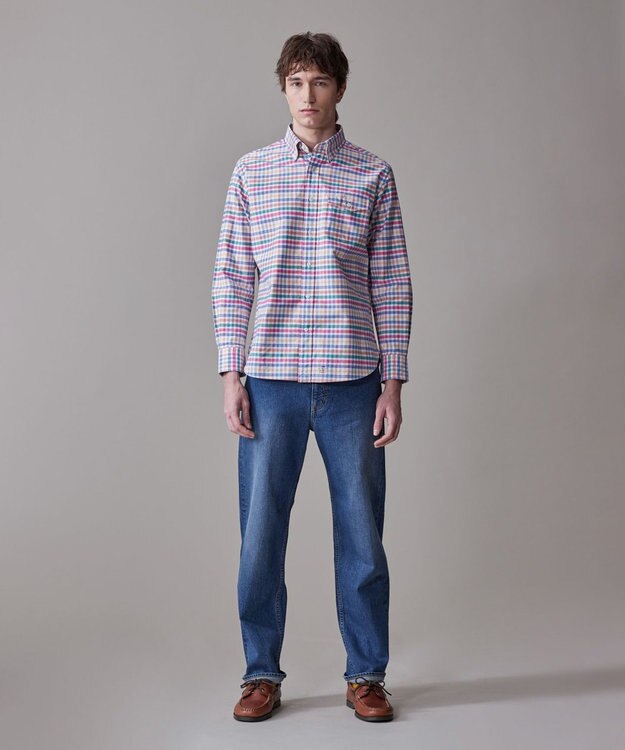 J.PRESS MEN インディゴストレッチデニム パンツ ダルブルー系