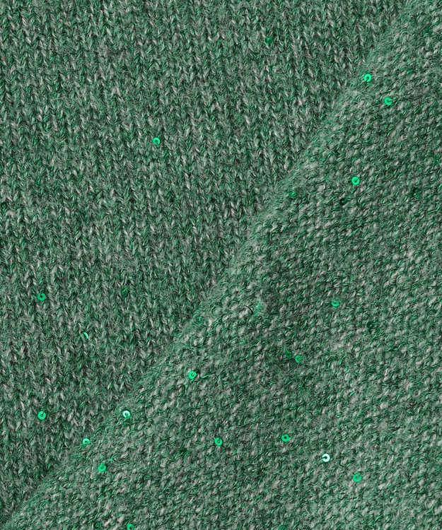 ANY スパンコールニット グリーン