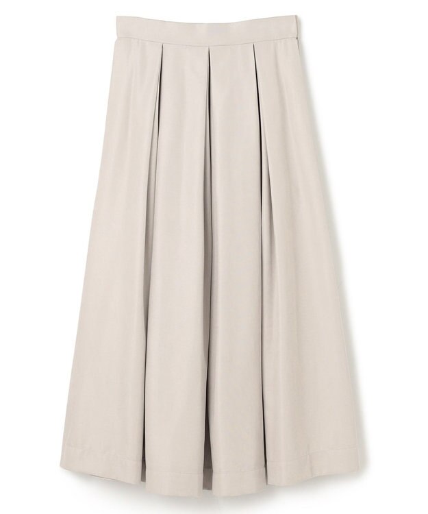 ANY L 【ウエストゴム】ベロアタッチタックスカート アイボリー