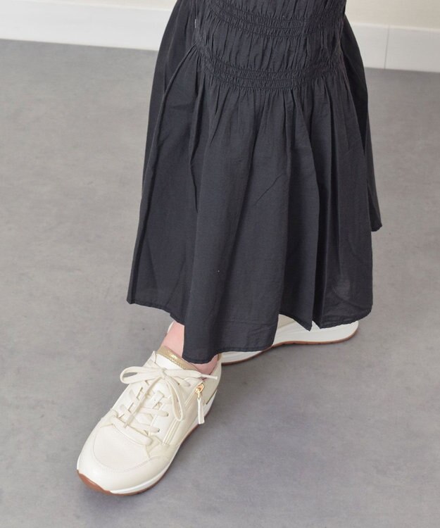 Bridget Birkin 【PARADIS COULEUR】サイドジップヒールアップスニーカー オフホワイトコンビ