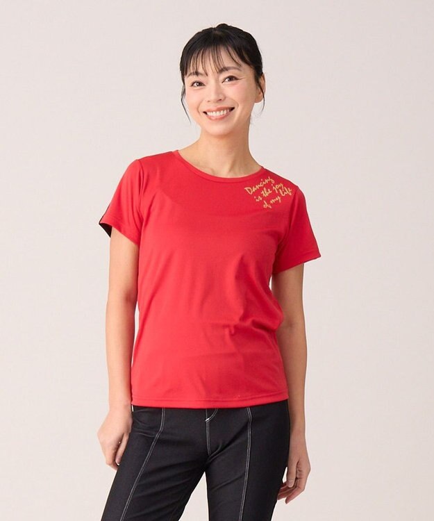 Chacott バックアクセントTシャツ レッド