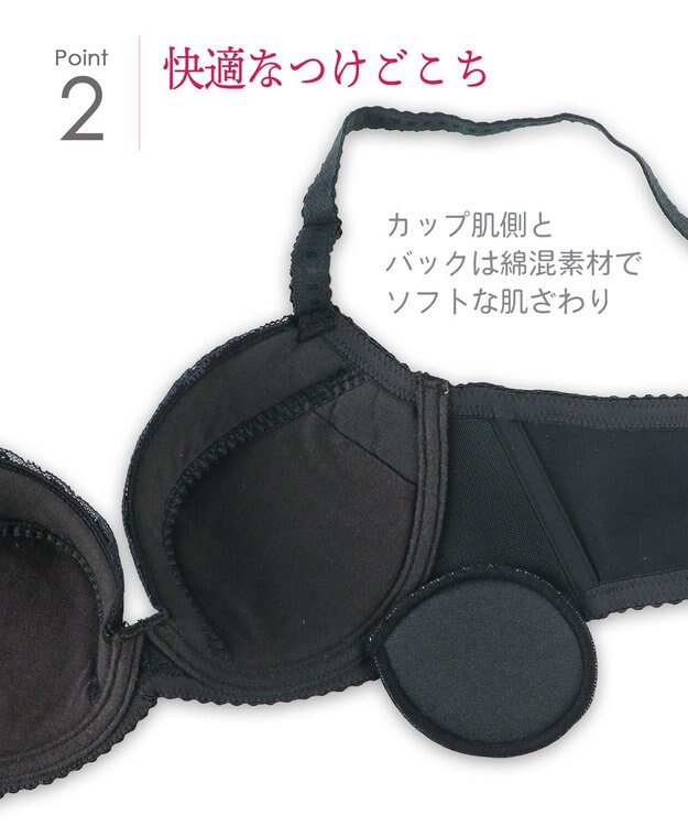 Wing 3/4カップブラ　ウイング／ワコール　KB2506 ブラック