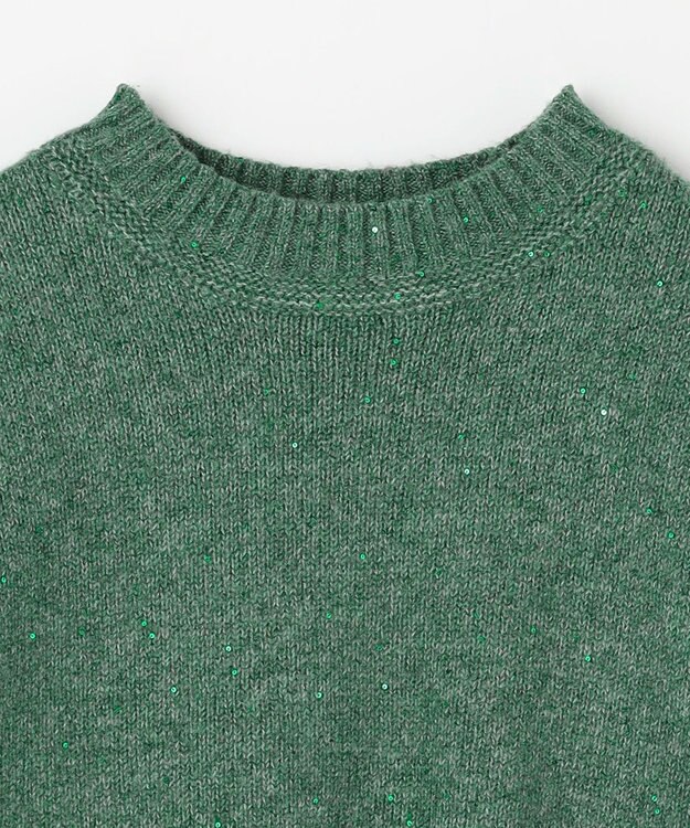 ANY スパンコールニット グリーン