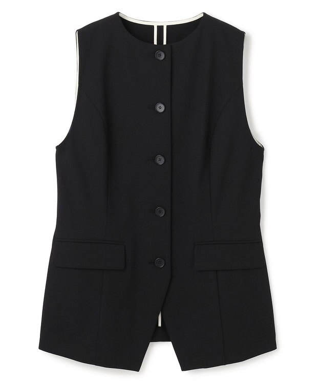 uncrave TRツイル ジレブラウス ブラック