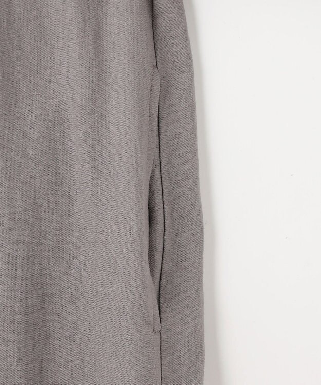 23区 【SLOW/一部店舗限定】ブライトリネン シャツ ワンピース ライトグレー系