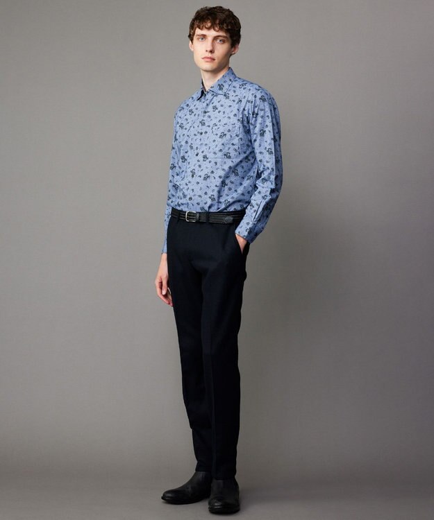 JOSEPH ABBOUD 【イタリア素材・ストレッチ・日本製】 ストレッチレザー ベルト　30㎜ ブラック系