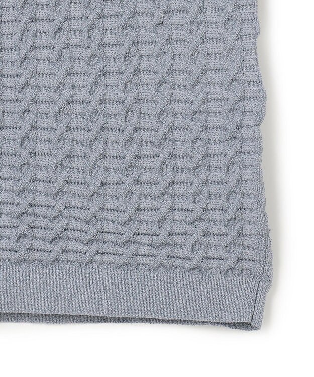 JOSEPH HOMME ドライコットンリンクス　半袖クルーネックニット スカイブルー系