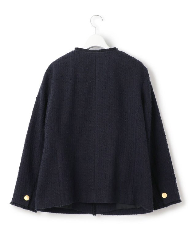 23区 S スラブファンシーツイード ジャケット ネイビー系