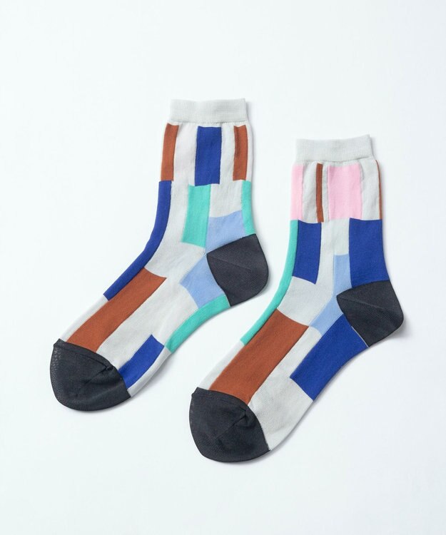 TRICOTE RANDOM PATCH MAMA SOCKS / ランダムパッチママソックス (LADIES) 90WHITE